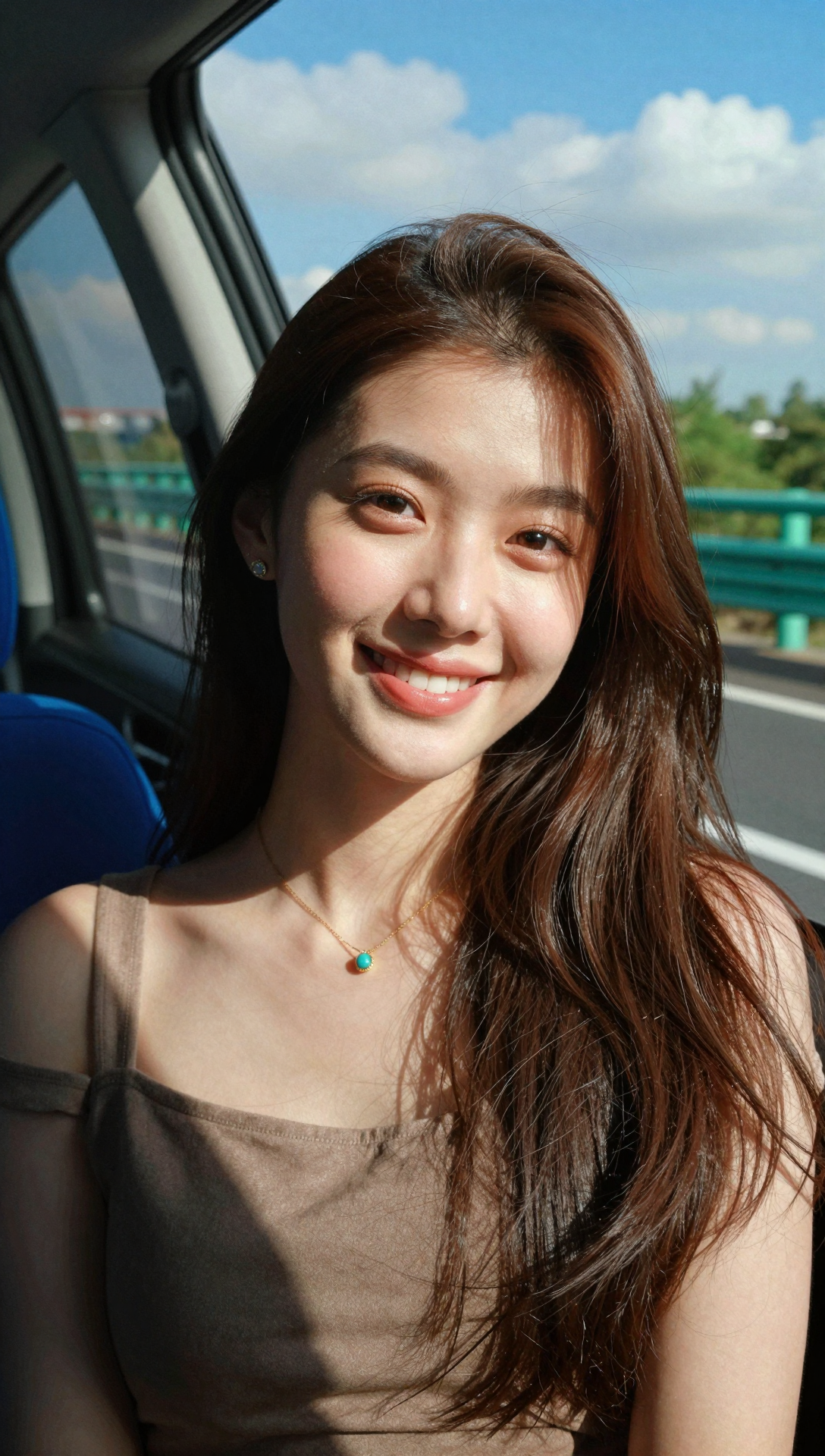 Girl in car