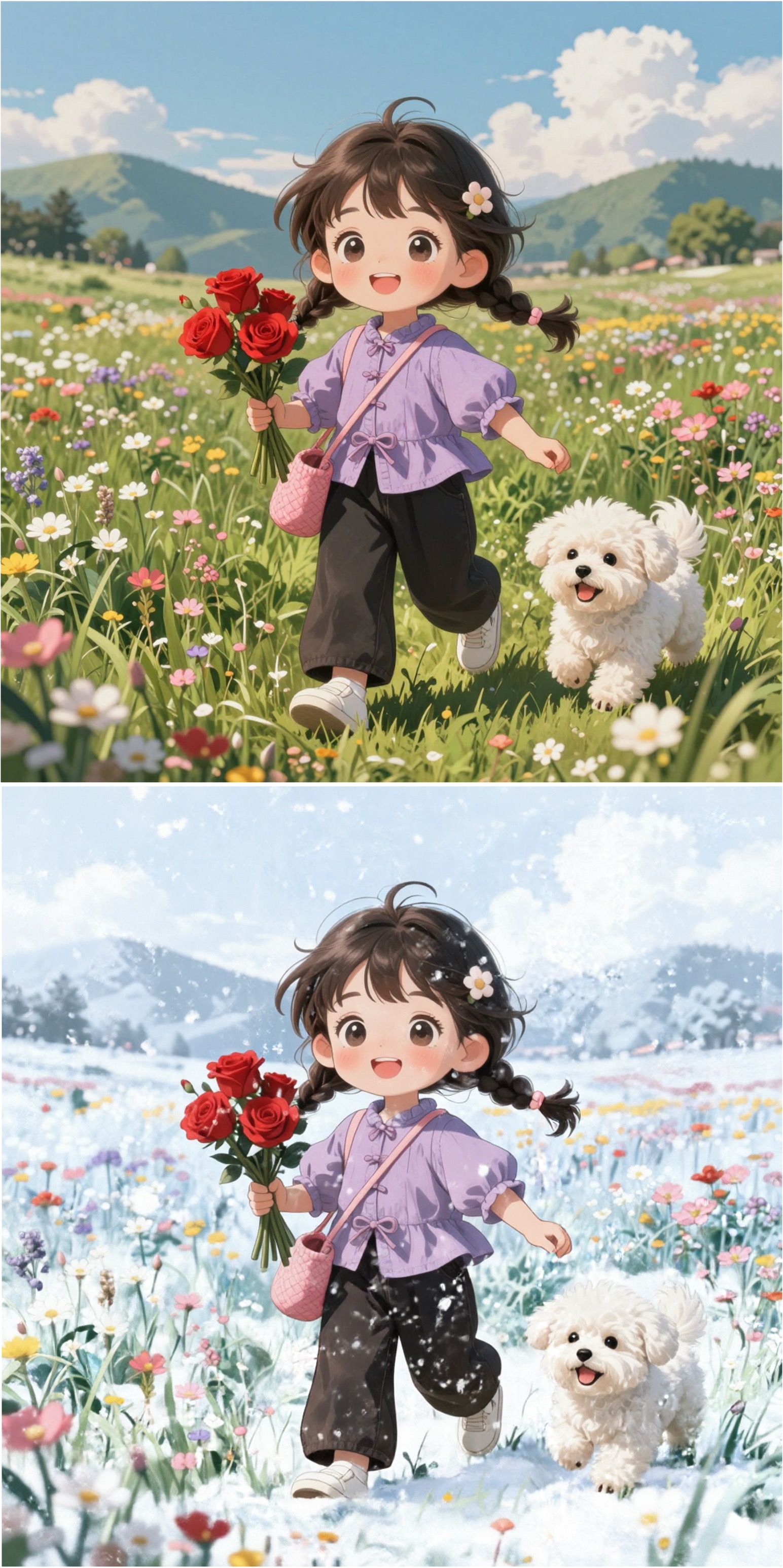 Girl with dog